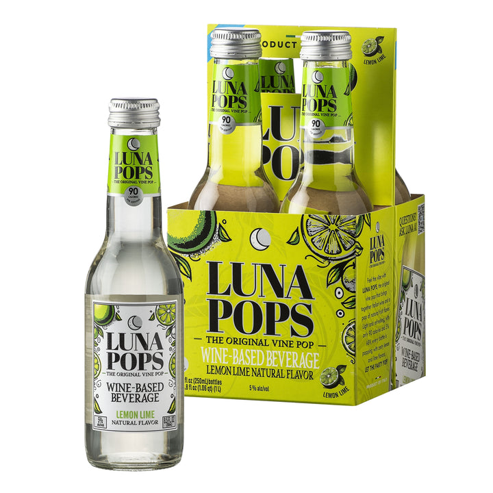 Luna Pops Lemon Lime 4-pack (8.5 oz bottles)