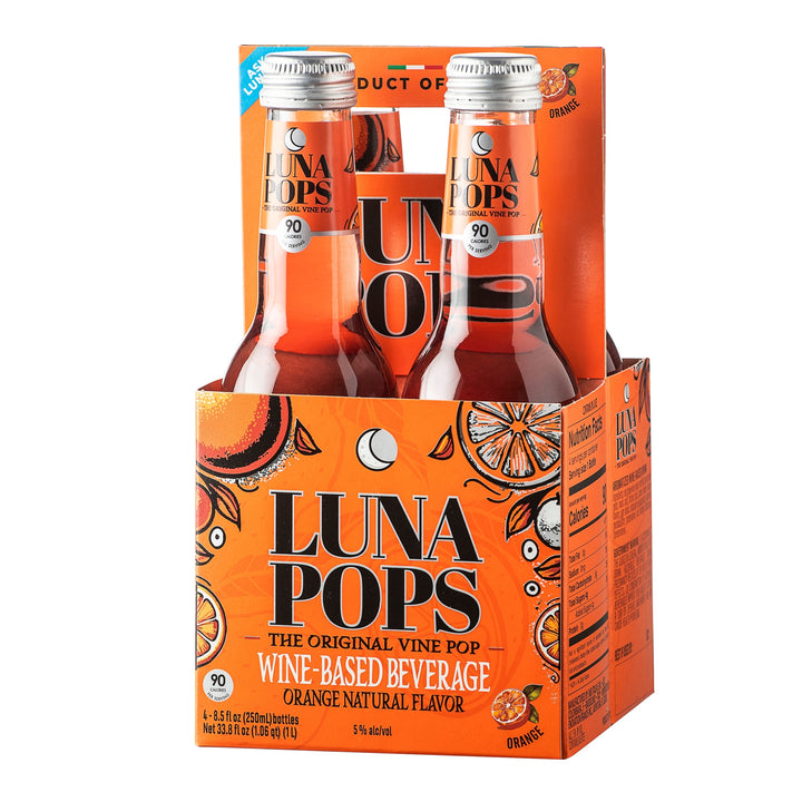 Luna Pops Orange 4-pack (8.5 oz bottles)